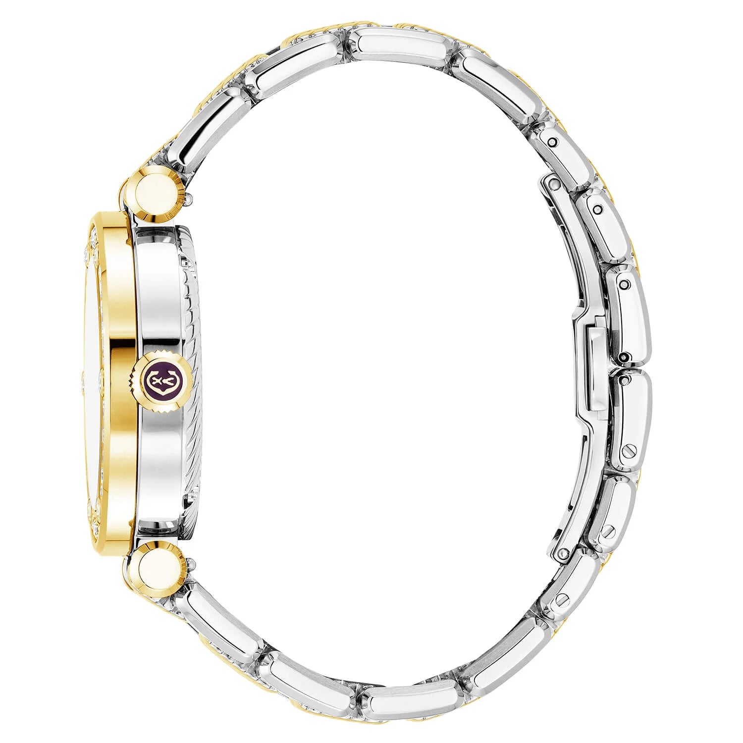 NAVIGATOR CRUISE, 36MM, CALIBRE AUTOMÁTICO DE ESQUELETÓN CHARRIOL , CRISTAL CON 12 DIAMANTES DIAL DE ANILLO INTERIOR, ACERO YELLOW GOLD PVD CON 30 DIAMANTES FULLCUTS Y 6 DIAMANTES BEZEL, PULSERA DE METAL BICOLOR INTERCAMBIABLE - © 2024 Charriol - Relojes