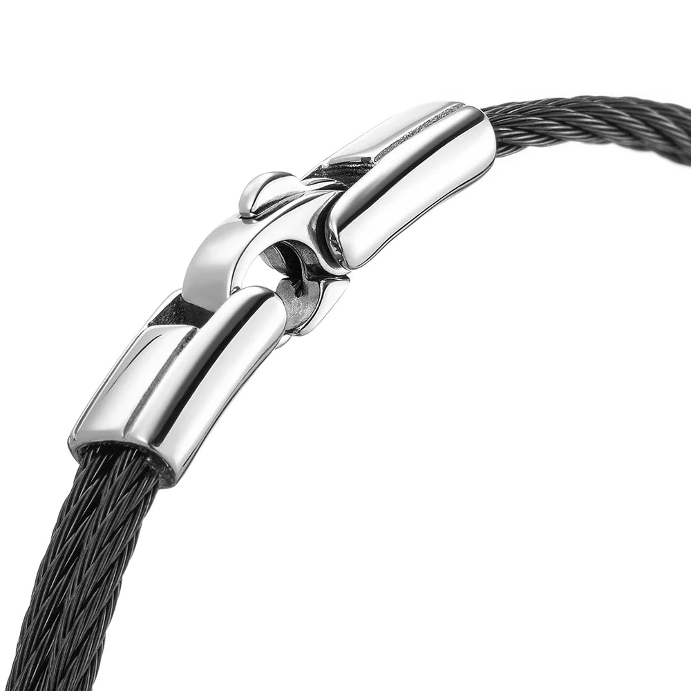 Placa metálica negra y muelle