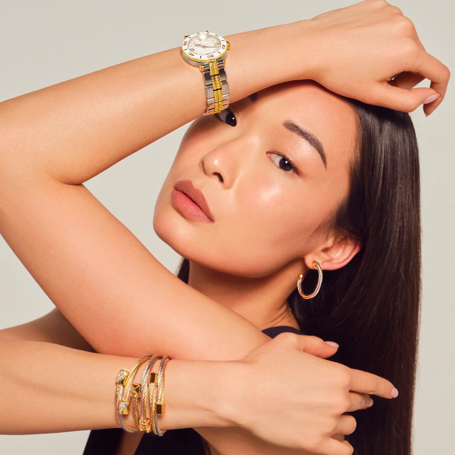 Rosa amarilla Gris claro_Amarillo cúbico