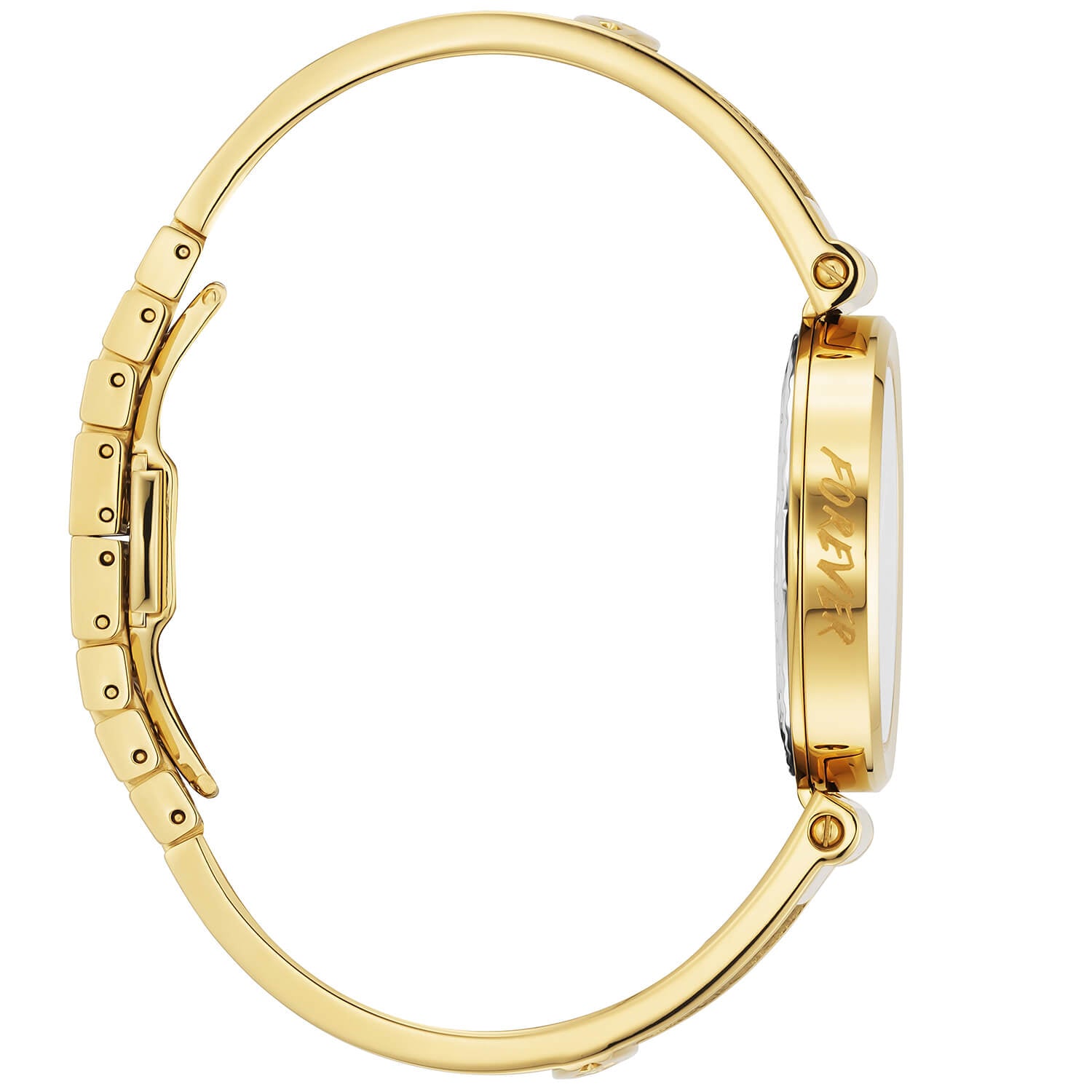 FOREVER YOURS, 32MM, CUARZO CALIBRE, PERLA CON 12 DIAMANTES DIAL, ORO AMARILLO PVD BEZEL, PULSERA DE CABLE DE ACERO - Charriol Geneve - Watch