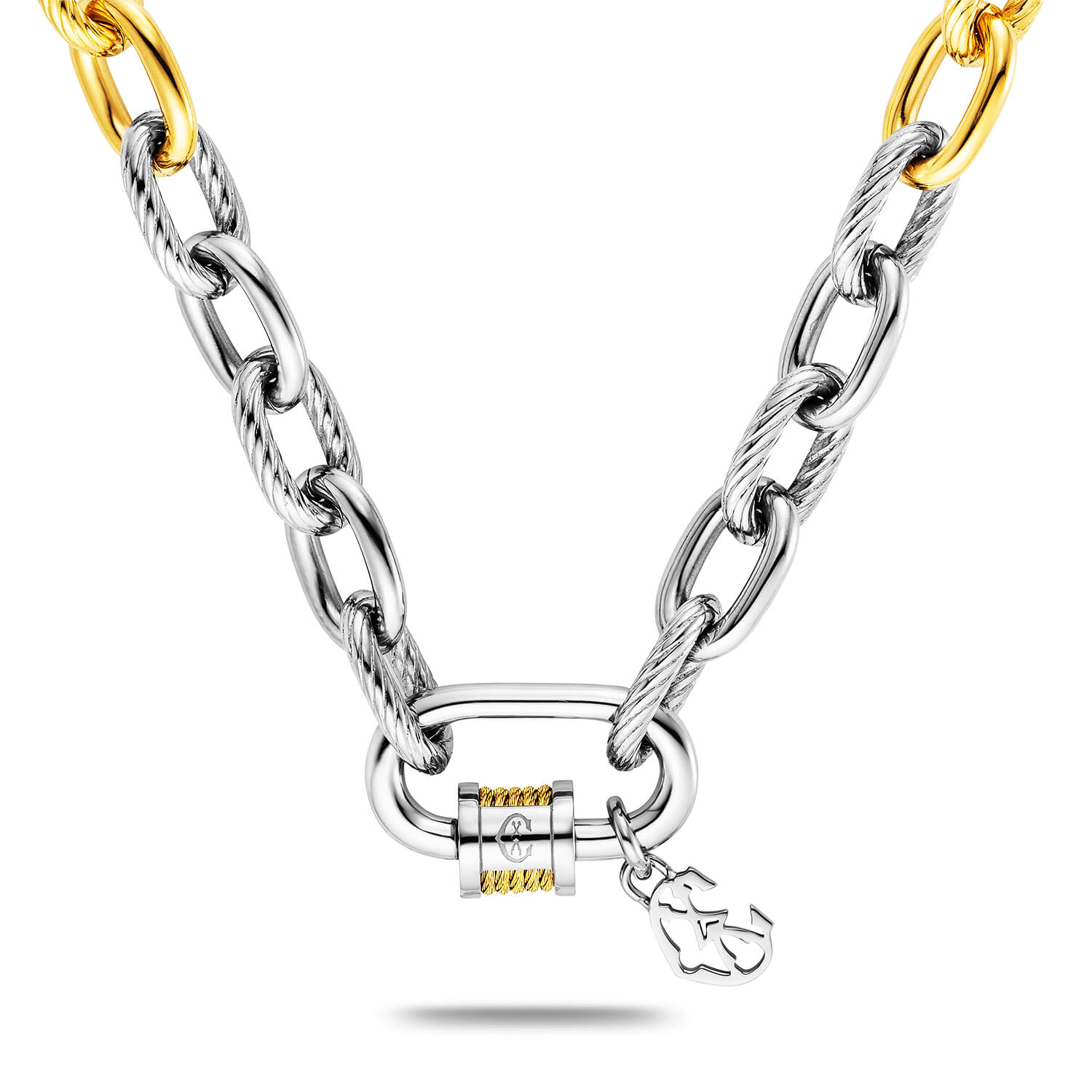Acero y oro amarillo