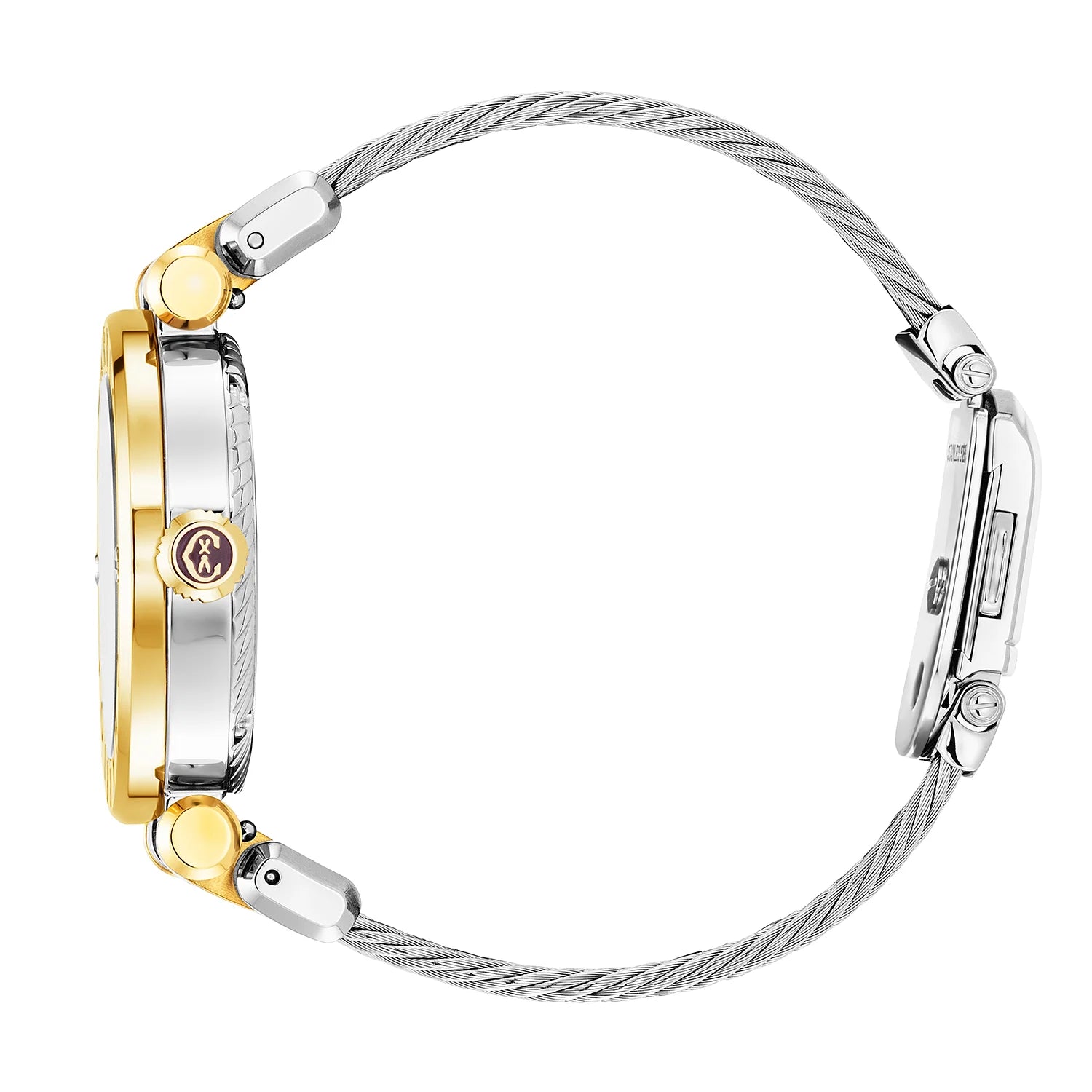 NAVIGATOR CRUISE, 36MM, CALIBRE CUARZO, ESFERA DE PERLA MADRE, "CHARRIOL CHARRIOL " BEZEL, CABLE DE ACERO PULSERA INTERCAMBIABLE - Charriol Geneve - Relojes