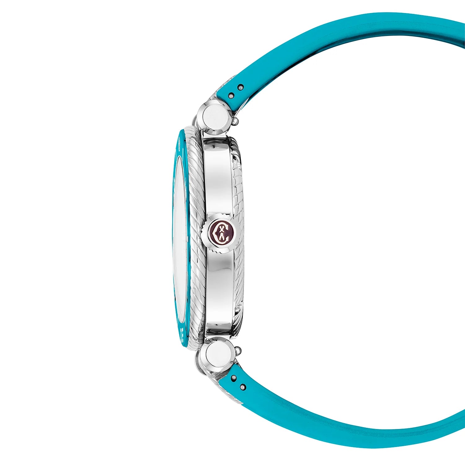 NAVIGATOR SURF, 36MM, CALIBRE AUTOMÁTICO, ESFERA TURQUESA, BISEL TURQUESA, PULSERA INTERCAMBIABLE DE CAUCHO TURQUESA - Charriol Geneve - Watch