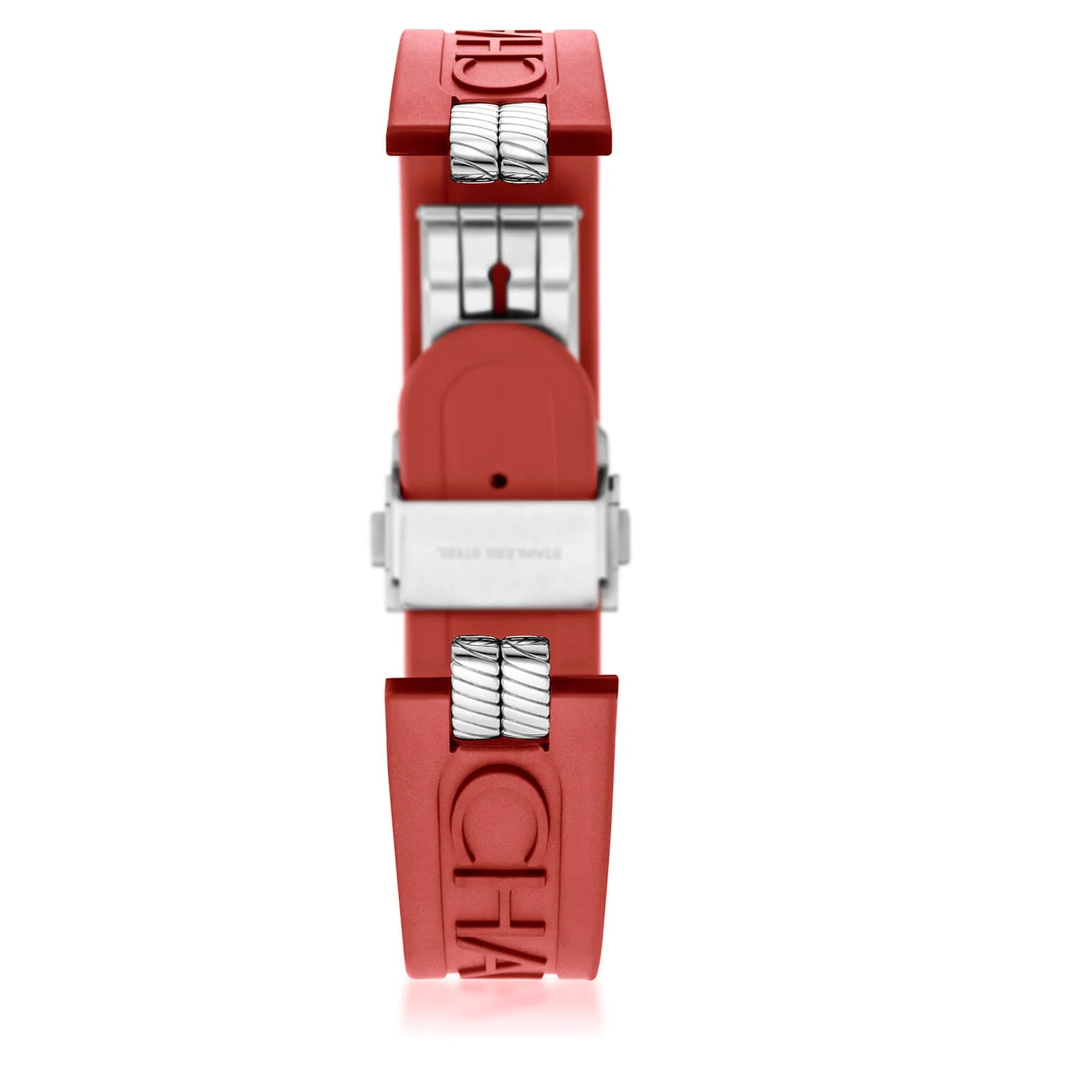 Caucho_Rojo_Eslabones y hebilla de acero inoxidable