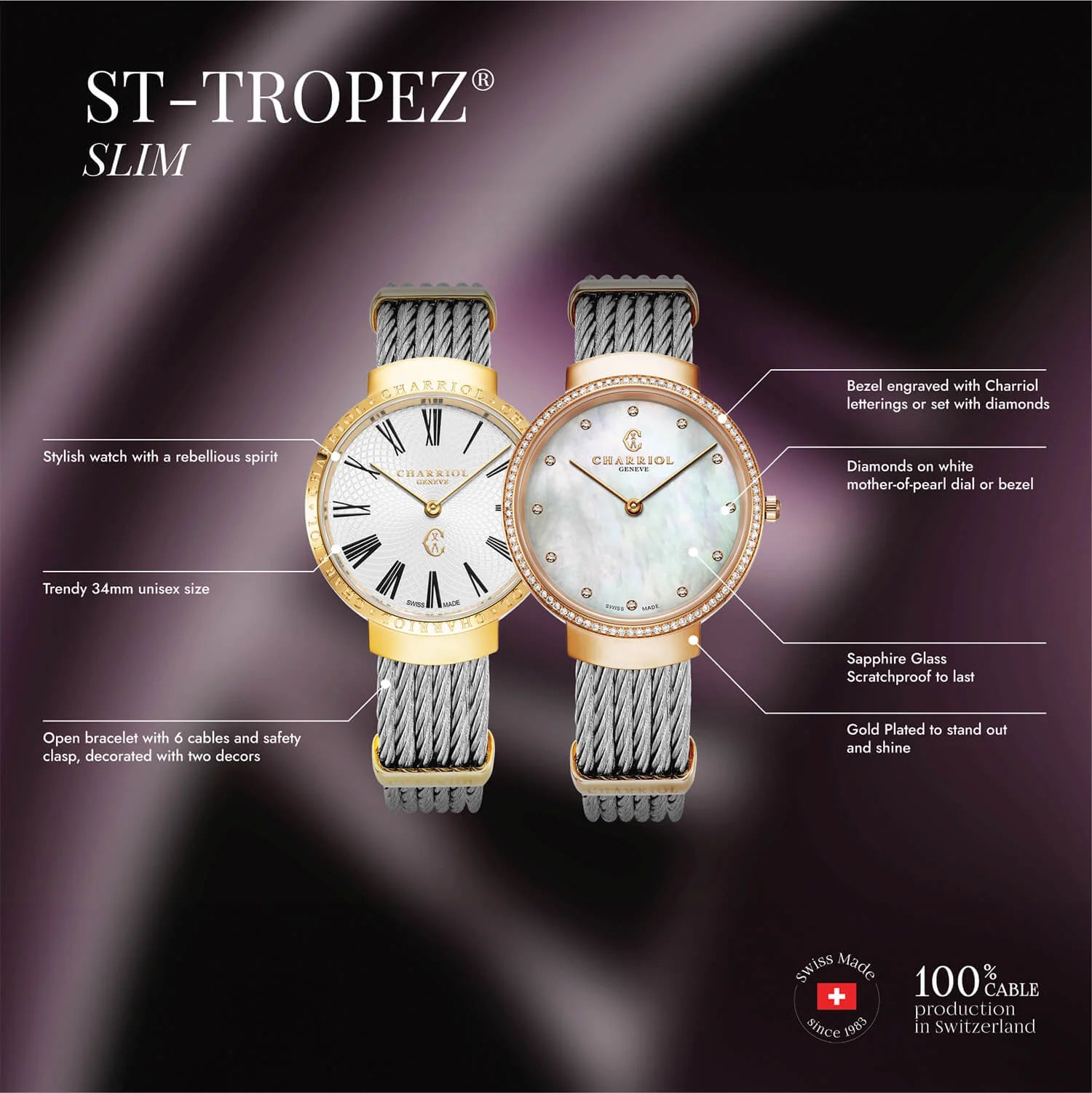 Reloj Slim Star y Acero - Charriol Geneve - Relojes