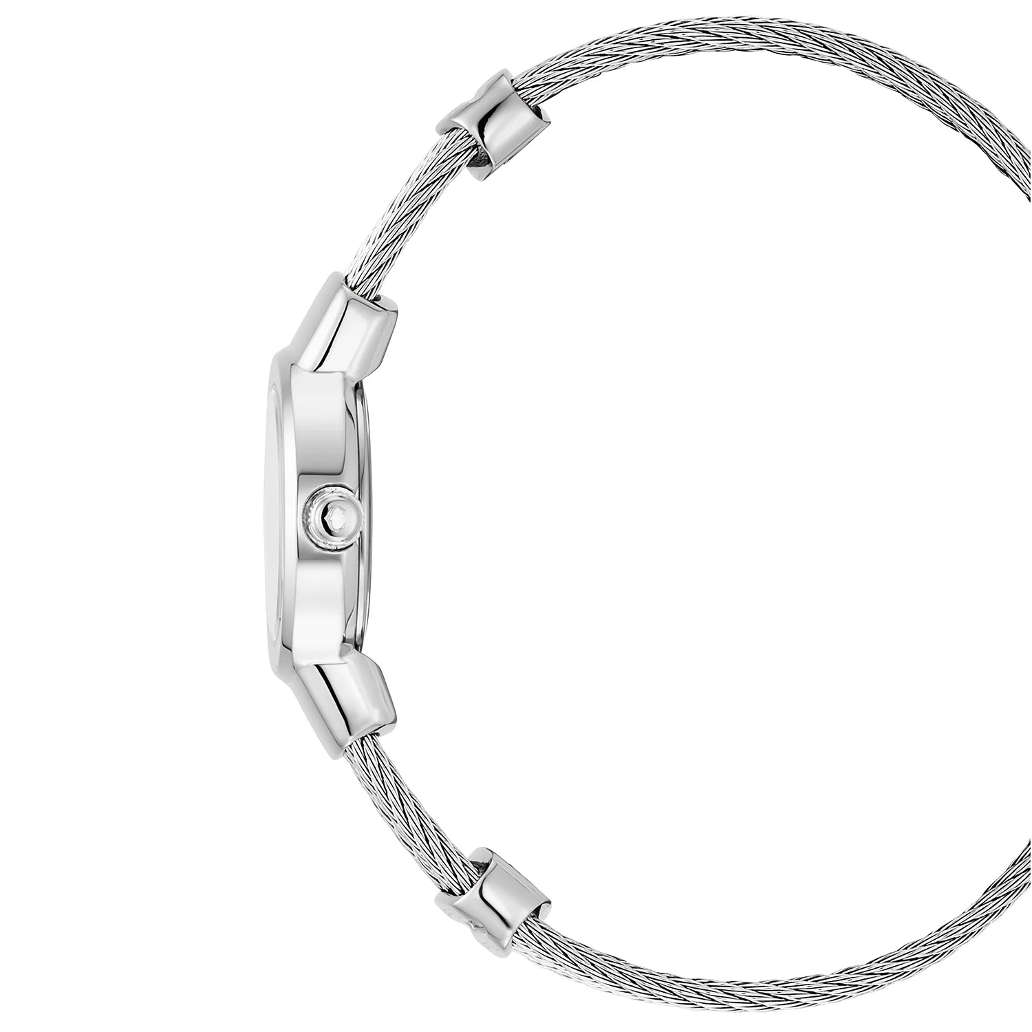ST TROPEZ, 20MM, CUARZO CALIBRE, PERLA MADRE CON 11 DIAMANTES DIAL, ACERO BEZEL, ACERO PULSERA DE CABLE - Charriol Geneve - Watch