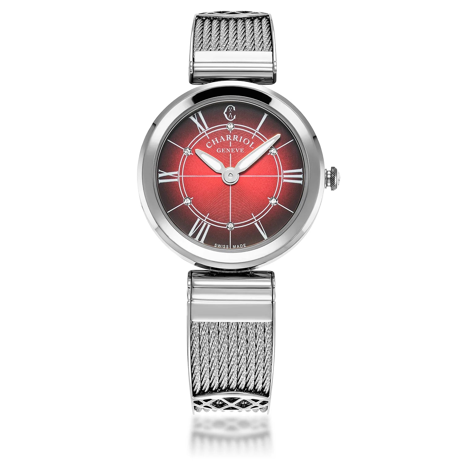 Forever Reloj Rojo y Acero - Charriol Geneve - Watch