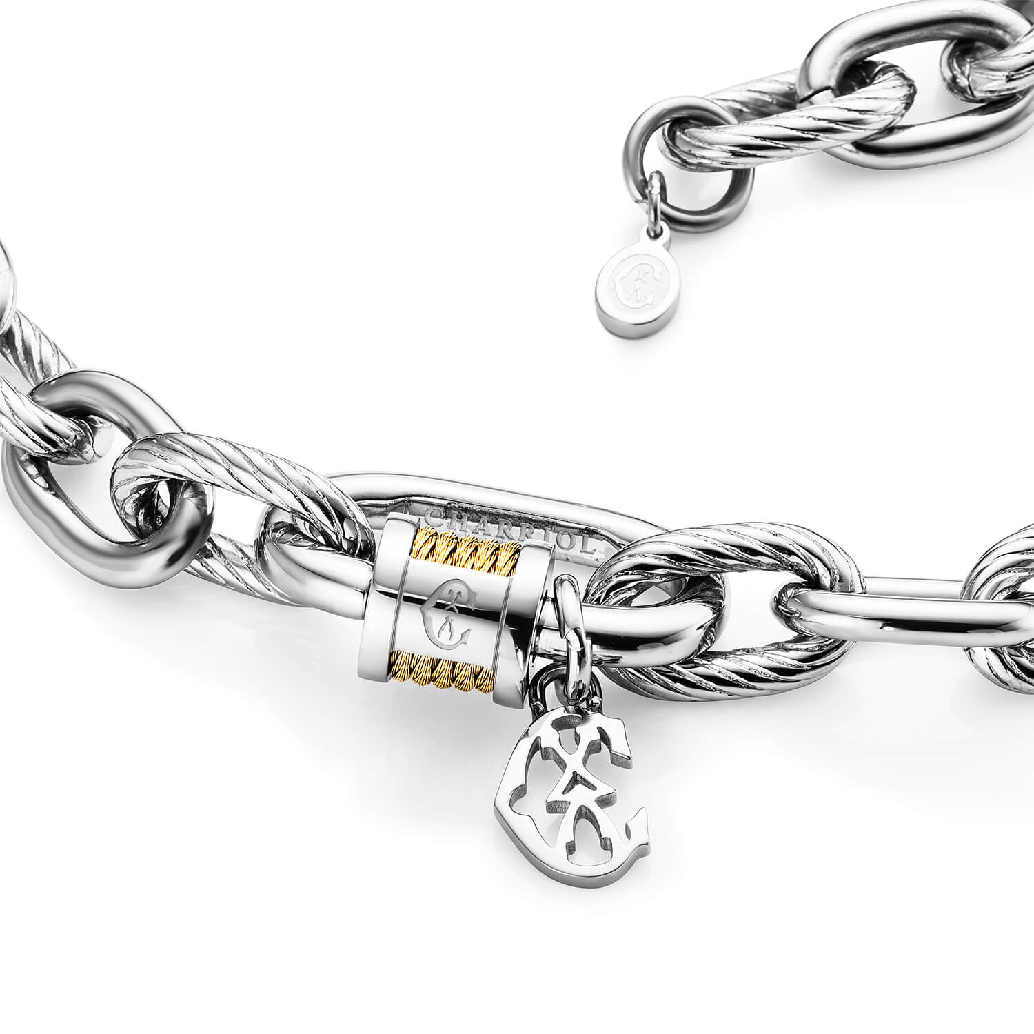 Acero y oro amarillo