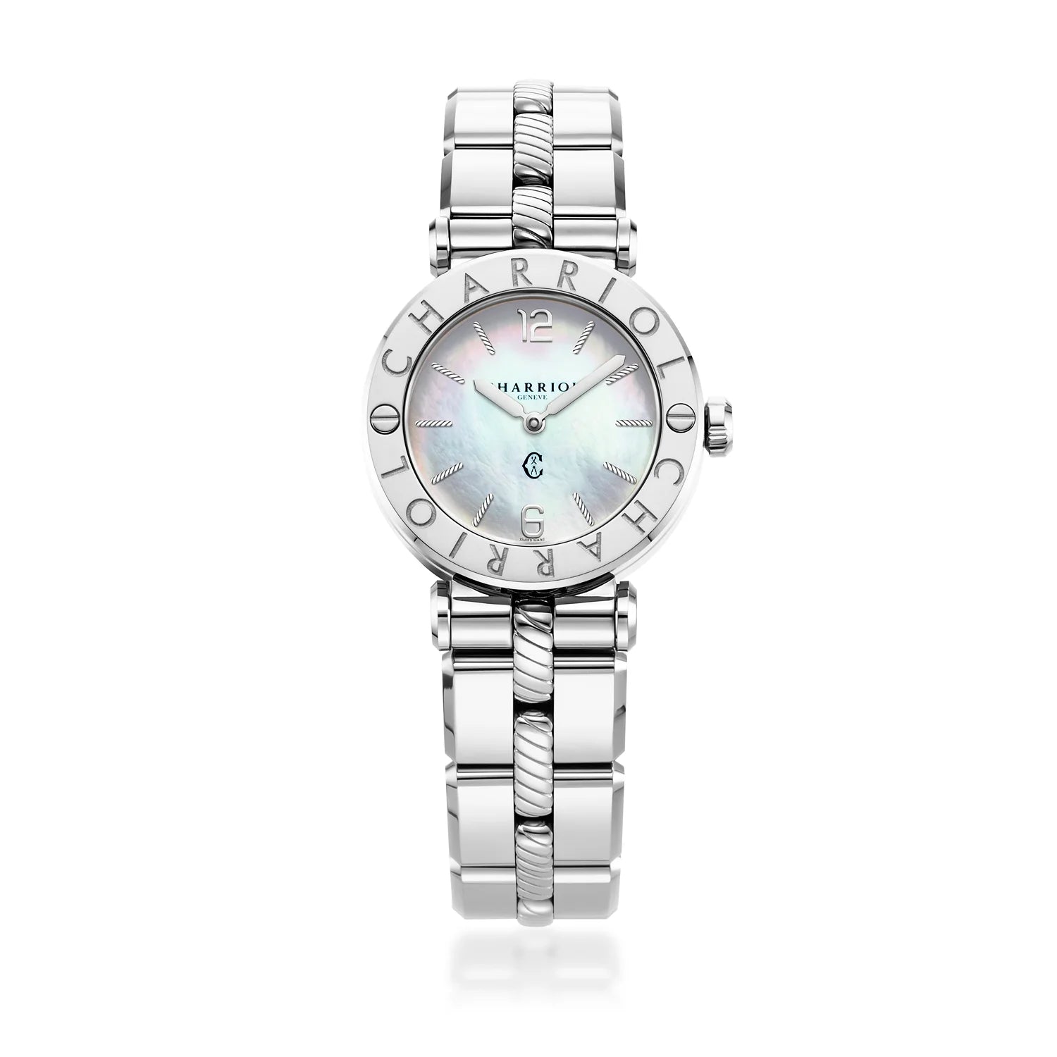 NAVIGATOR CRUISE, 28MM, CALIBRE DE CUARZO, ESFERA DE NÁCAR, ""CHARRIOL CHARRIOL "" PULSERA INTERCAMBIABLE DE ACERO" - Charriol Geneve - Reloj