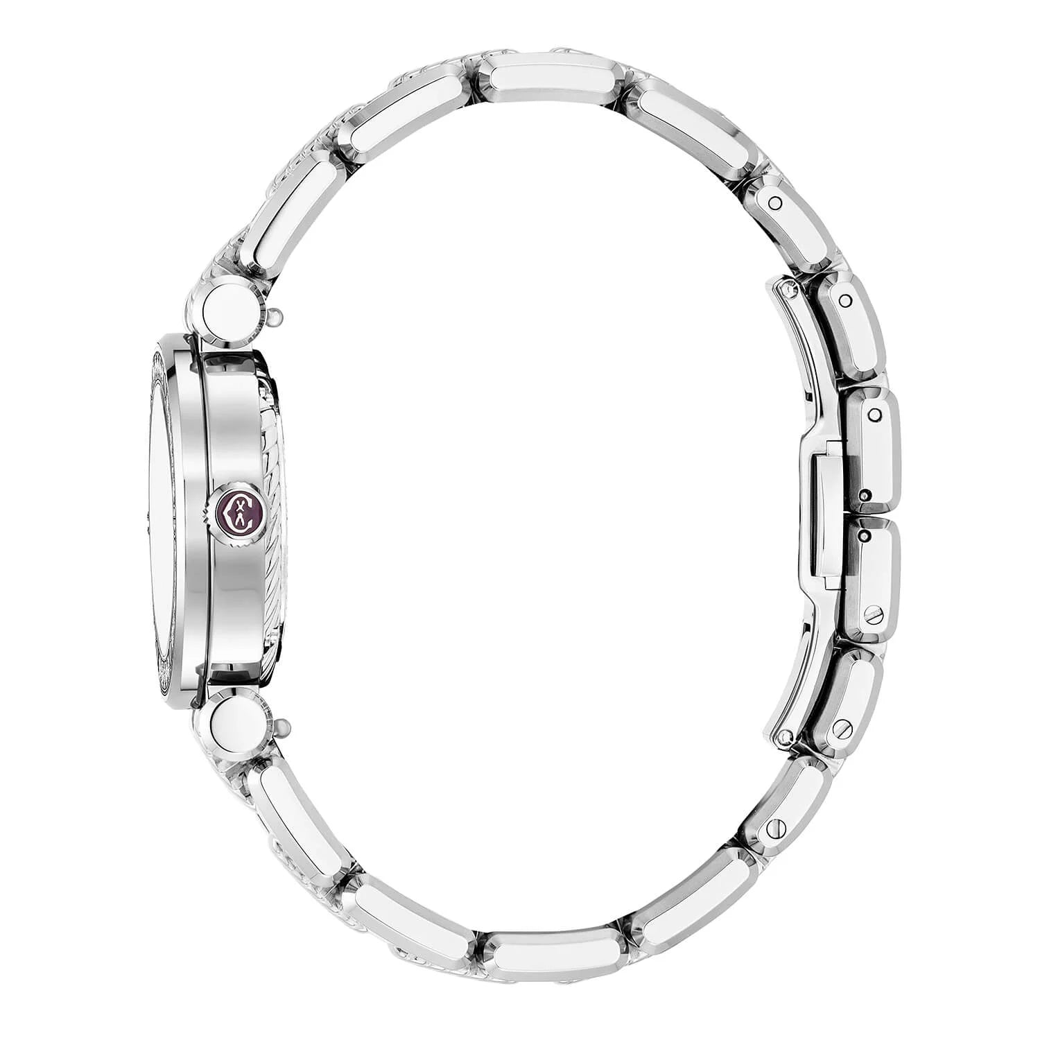 NAVIGATOR CRUISE, 28MM, CALIBRE CUARZO, BLANCO MADRE DE PERLA CON 12 FIGURAS ROMANAS DIAL, ACERO CON 30 DIAMANTES Y 6 TORNILLOS BISEL, PULSERA DE METAL INTERCAMBIABLE - © 2024 Charriol - Reloj