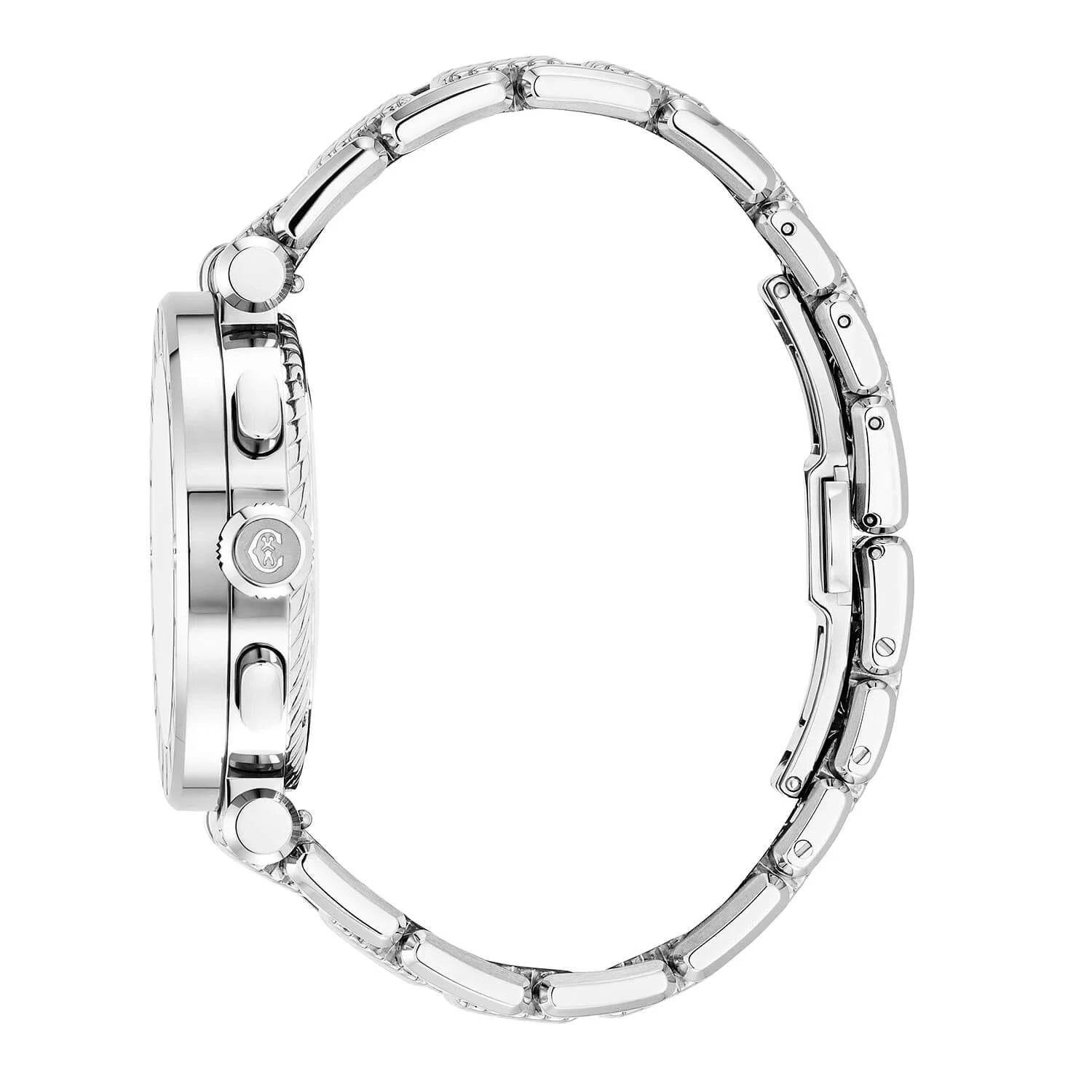 NAVIGATOR CRUISE, 41MM, CALIBRE CRONÓGRAFO CUARZO, NEGRO CON 3 ESPEJOS DE RODIO Y ESFERA DE ÍNDICE, ACERO "CHARRIOL CHARRIOL " CON 2 TORNILLOS BISEL, PULSERA DE METAL INTERCAMBIABLE - © 2024 Charriol - Reloj