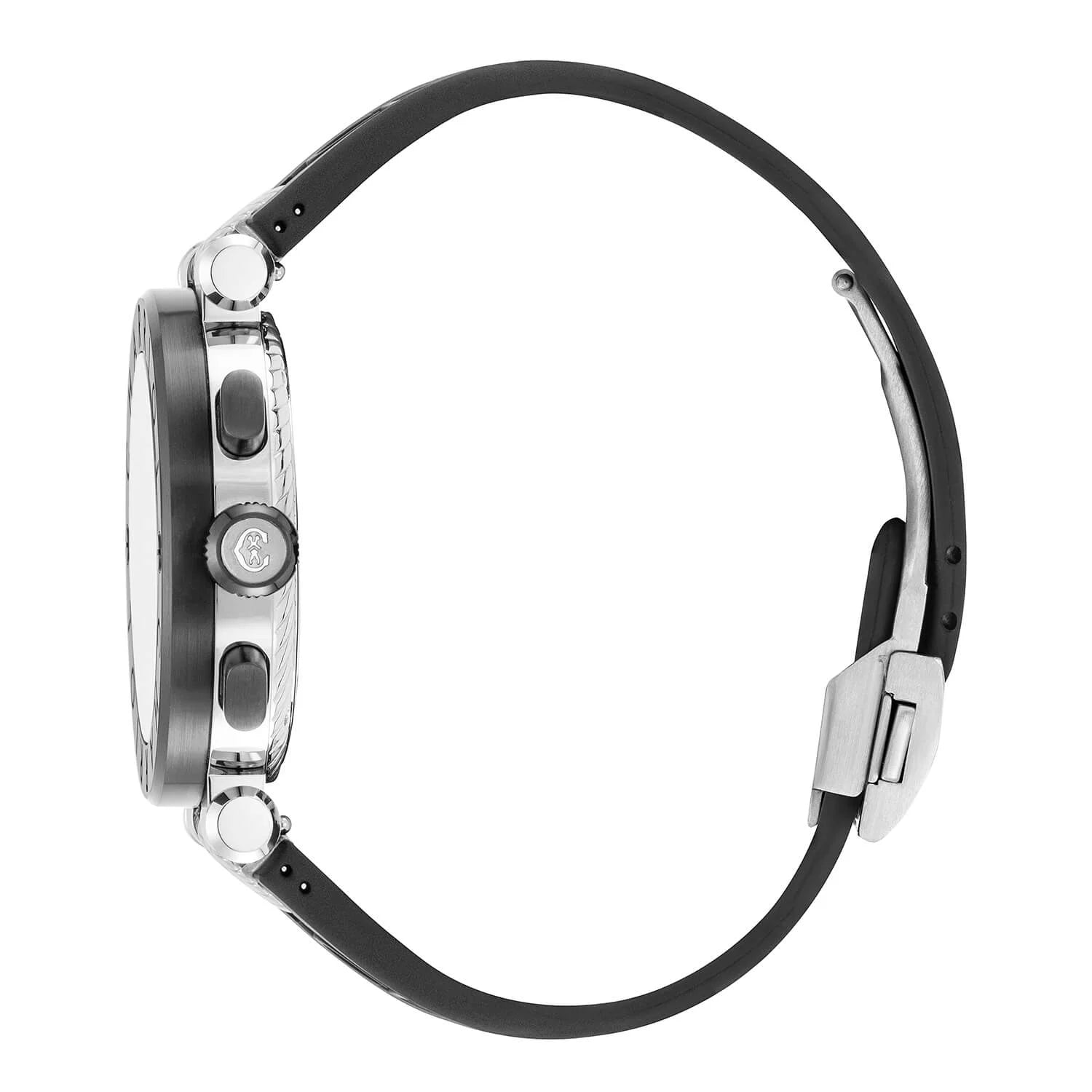 NAVIGATOR CRUISE, 41MM, CALIBRE CRONÓGRAFO CUARZO, ESFERA NEGRA CON CRUZ ROJA, PVD ACERO NEGRO "CHARRIOL CHARRIOL " BEZEL, CORREA DE GOMA NEGRA INTERCAMBIABLE - © 2024 Charriol - Watch