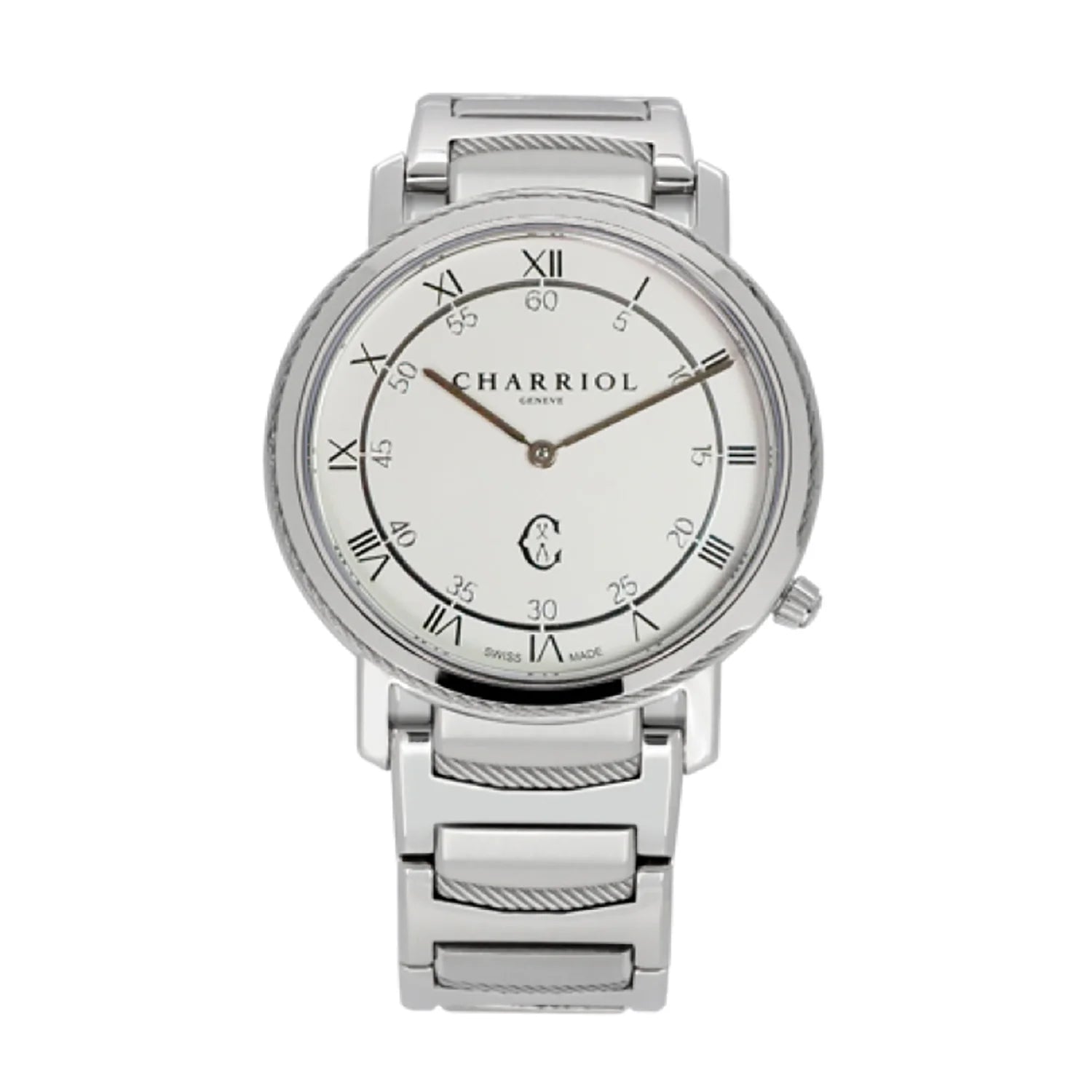 CELTIC LEGACY, 40MM, CALIBRE CUARZO, ESFERA BLANCA, BISEL ACERO, PULSERA ACERO - Charriol Geneve - Watch